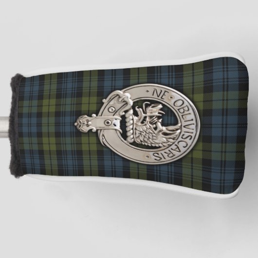 Clan Campbell Crest & Tartan Golfheadcover (Voorkant)