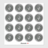 Clan Campbell Crest & Tartan Knot Sticker (Vel)