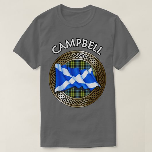 Clan Campbell Crest Tartan Knot T-shirt (Design voorkant)