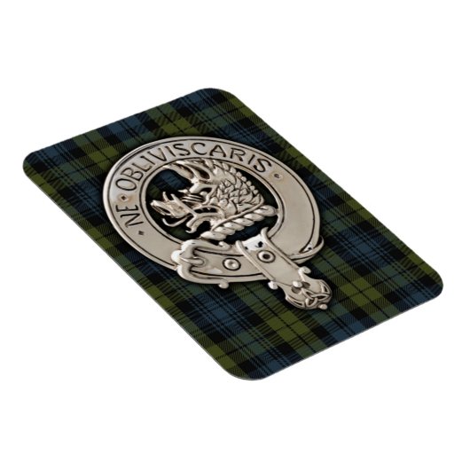 Clan Campbell Crest & Tartan Magneet (Rechterzijde)