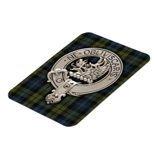 Clan Campbell Crest & Tartan Magneet (Linkerzijde)