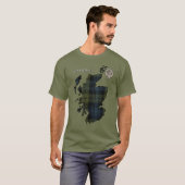 Clan Campbell Crest & Tartan Map T-shirt (Voorkant volledig)