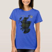 Clan Campbell Crest & Tartan Map T-shirt (Voorkant)