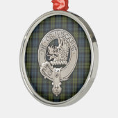 Clan Campbell Crest & Tartan Metalen Ornament (Links)
