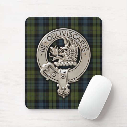 Clan Campbell Crest & Tartan Muismat (Met muis)
