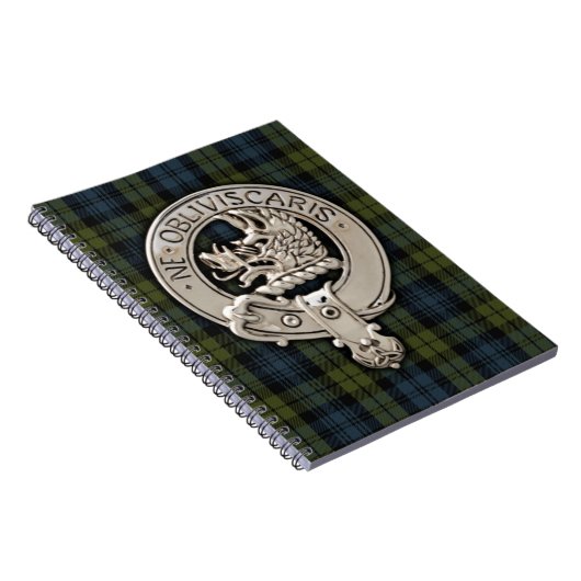Clan Campbell Crest & Tartan Notitieboek (Rechterzijde)