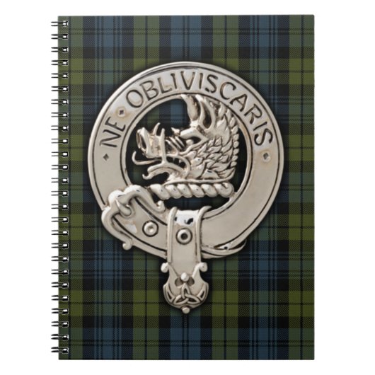 Clan Campbell Crest & Tartan Notitieboek (Voorkant)