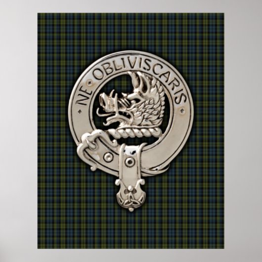 Clan Campbell Crest & Tartan Poster (Voorkant)