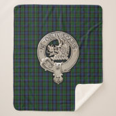 Clan Campbell Crest & Tartan Sherpa Deken (Voorkant)