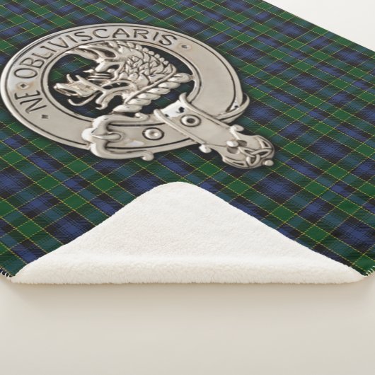 Clan Campbell Crest & Tartan Sherpa Deken (3/4)