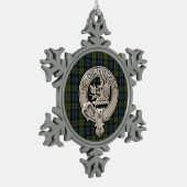 Clan Campbell Crest & Tartan Tin Sneeuwvlok Ornament (Links)