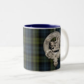 Clan Campbell Crest & Tartan Tweekleurige Koffiemok (Voorkant rechts)