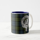 Clan Campbell Crest & Tartan Tweekleurige Koffiemok (Voorkant rechts)