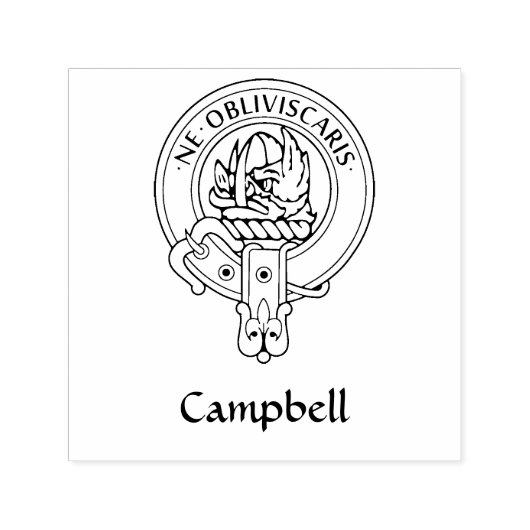 Clan Campbell Crest Zelfinktende Stempel (Design)