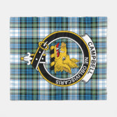 Clan Campbell Dress Ancient Tartan Pset Fleece Deken (Voorkant (Horizontaal))