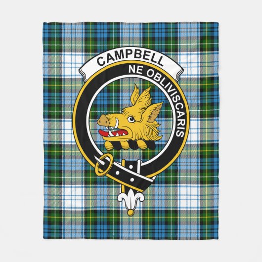 Clan Campbell Dress Tartan Pset Fleece Deken (Voorkant)