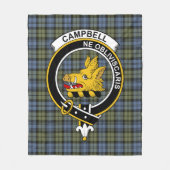 Clan Campbell Faded Tartan Pset Fleece Deken (Voorkant)