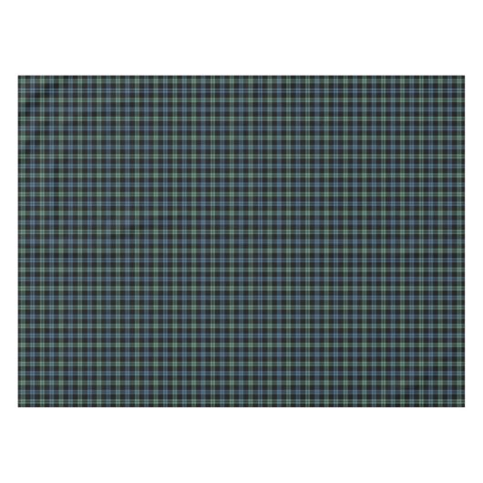 Clan Campbell Lichtblauw en Groen Schots Tartan Tafelkleed (Voorkant (Horizontaal))