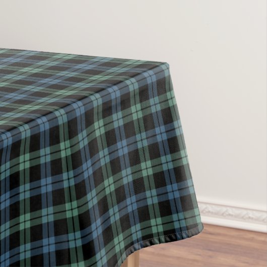 Clan Campbell Lichtblauw en Groen Schots Tartan Tafelkleed (Voorbeeld)