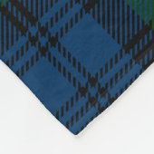 Clan Campbell Militair Gepland Groen Zwart Tartan Fleece Deken (Hoek)