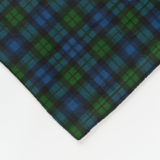 Clan Campbell Militaire Tartan Fleece Deken (Hoek)
