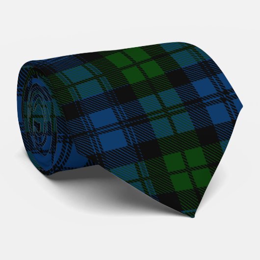 Clan Campbell Militaire Tartan Stropdas (Opgerold)