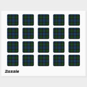 Clan Campbell Militaire Tartan Vierkante Sticker (Vel)