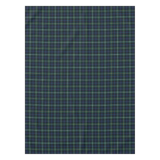 Clan Campbell Navy Blue en Green Scottish Tartan Tafelkleed (Voorkant)