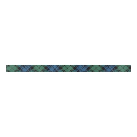 Clan Campbell Plaid Blauwe Groene Tartan Satijnen Lint (Voorkant)