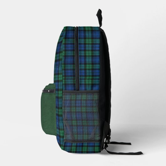 Clan Campbell Plaid Monogrammed Bedrukte Rugzak (Rechts)