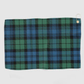 Clan Campbell Pset Tartan Green Blue Black Check Golfhanddoek (Horizontaal)