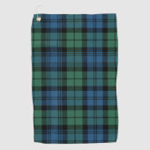 Clan Campbell Pset Tartan Green Blue Black Check Golfhanddoek (Voorkant)