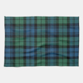 Clan Campbell Pset Tartan Green Blue Black Check Theedoek (Horizontaal)