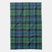 Clan Campbell Pset Tartan Green Blue Black Check Theedoek (Verticaal)