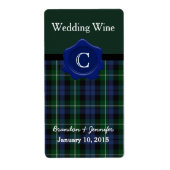 Clan Campbell Pset Wedding Mini Wine Labels (Voorkant)