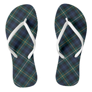 Clan Campbell Tartan Blauw en Groen Plaid Teenslippers