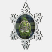 Clan Campbell Tartan Celtic Trinity Tin Sneeuwvlok Ornament (Rechts)