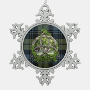 Clan Campbell Tartan Celtic Trinity Tin Sneeuwvlok Ornament