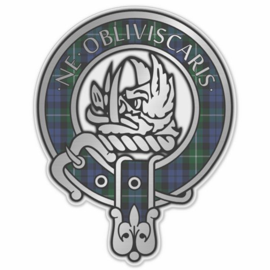 Clan Campbell Tartan Crest Sticker (Voorkant)