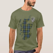 Clan Campbell Tartan Map & Crest T-Shirt (Voorkant)