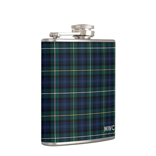Clan Campbell Tartan Monogram Heupfles (Rechts)