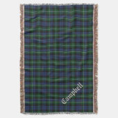 Clan Campbell Tartan Pset Custom Throw Blanket Deken (Voorkant Verticaal)