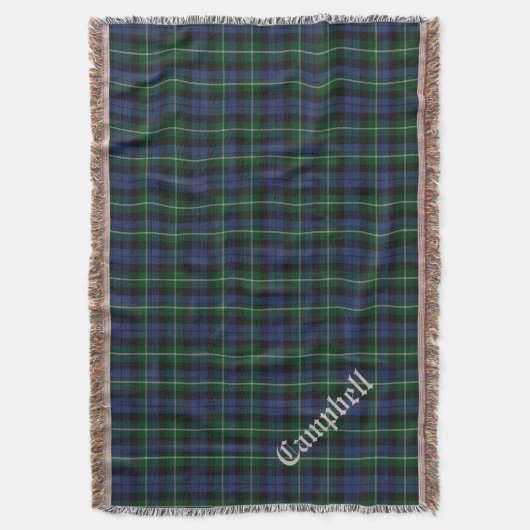 Clan Campbell Tartan Pset Custom Throw Blanket Deken (Voorkant Verticaal)