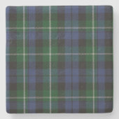 Clan Campbell Tartan Pset Stone Onderzetter (Voorkant)
