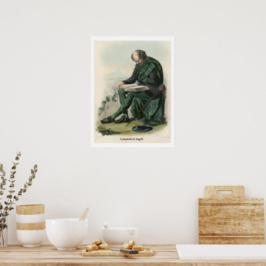 Clan Campbell van Argyll Poster (Keuken)