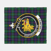 Clan Campbell van Cawdor Modern Tartan Pset Fleece Deken (Voorkant (Horizontaal))
