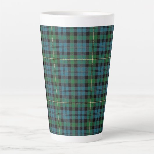 Clan Campbell van Loudoun Schotse Tartan Latte Mok (Voorkant)