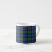 Clan Campbell Zwart horloge Schotse Tartan Espresso Kop (Voorkant rechts)