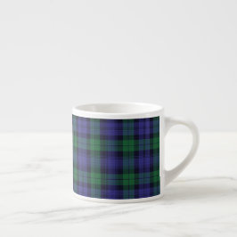 Clan Campbell Zwart horloge Schotse Tartan Espresso Kop