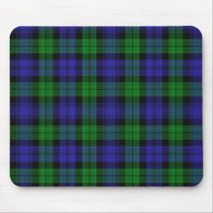 Clan Campbell Zwart horloge Schotse Tartan Muismat